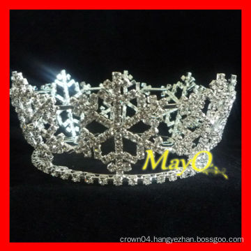 Fully round rhinestone pageant crown